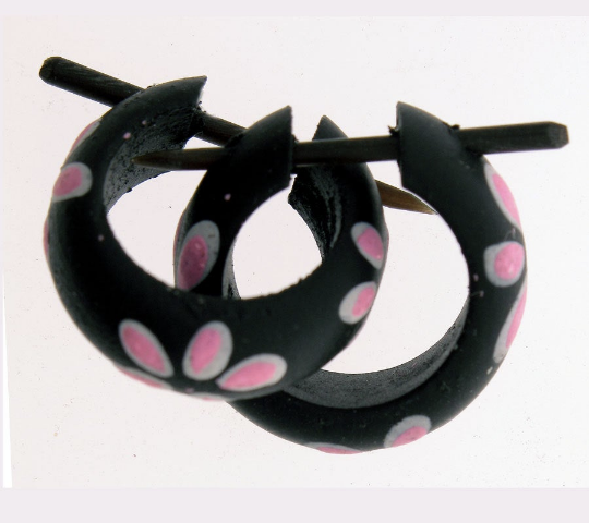 Flower Hoops - Wood