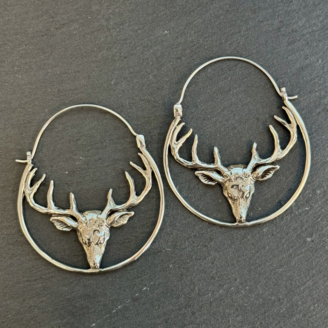 Deer Hoops - Silver Posts