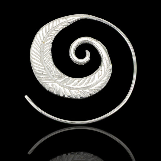 Leaf Spirals - Silver Posts