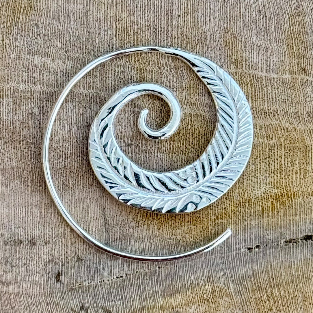 Leaf Spirals - Silver Posts