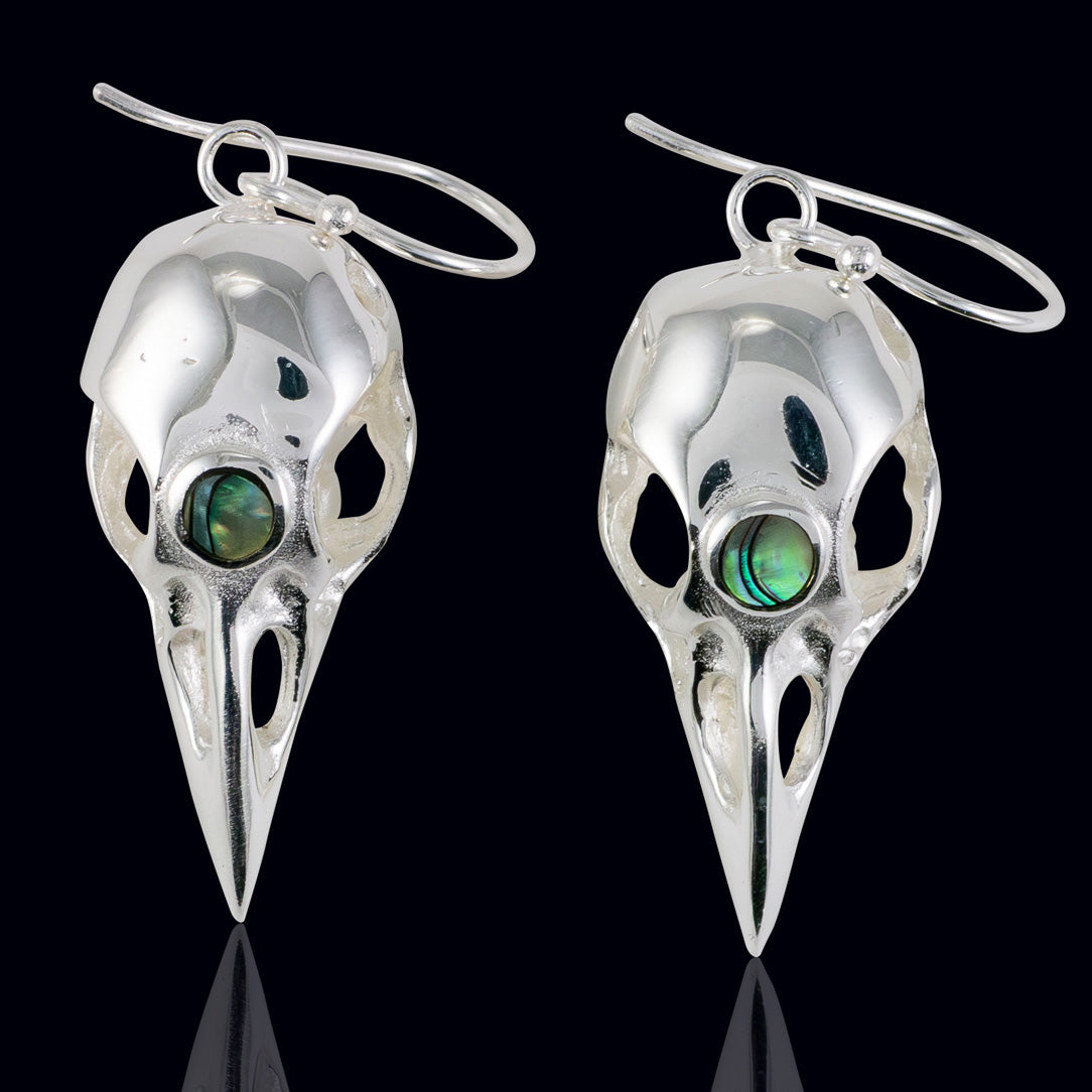 Abalone Ravens - Silver Posts