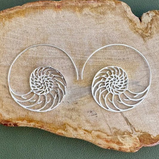 Nautilus Spirals - Silver Posts