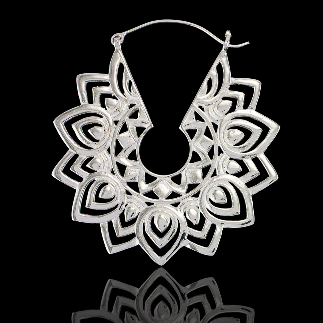 Sunflower Hoops - Silver Posts