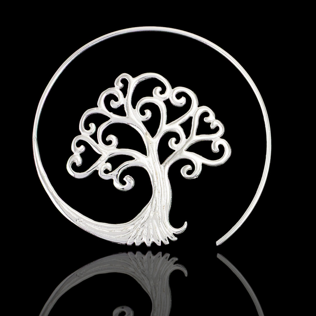 Tree of Life Spirals - Silver Posts