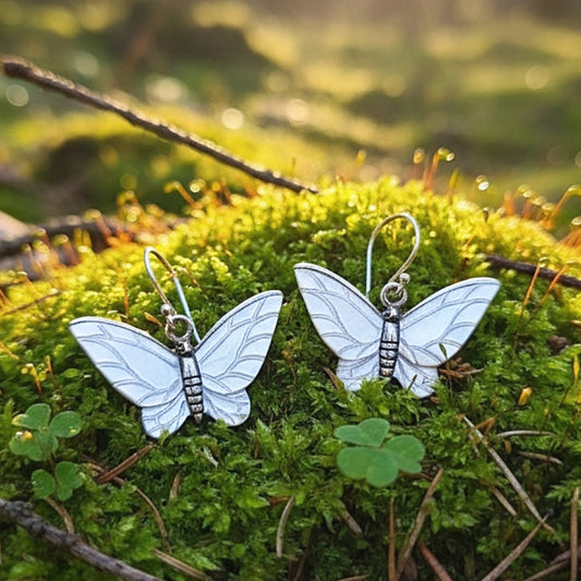 Shell Butterflies - Silver Posts