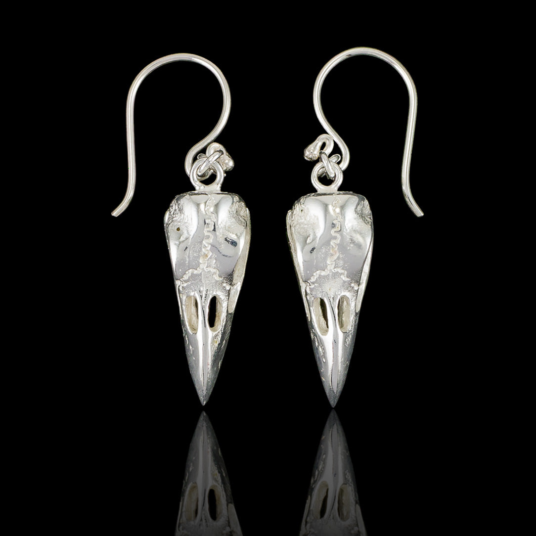 Mini Raven Skulls - Silver Posts