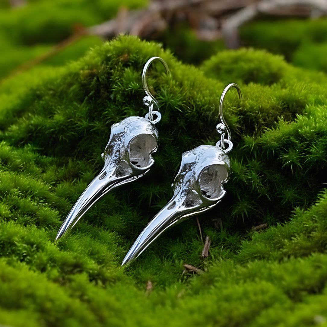Hummingbird Skulls - Silver Posts