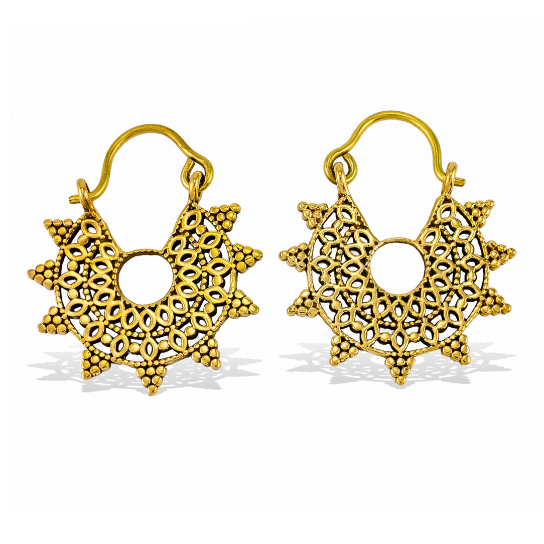 Mandala Star Hoops