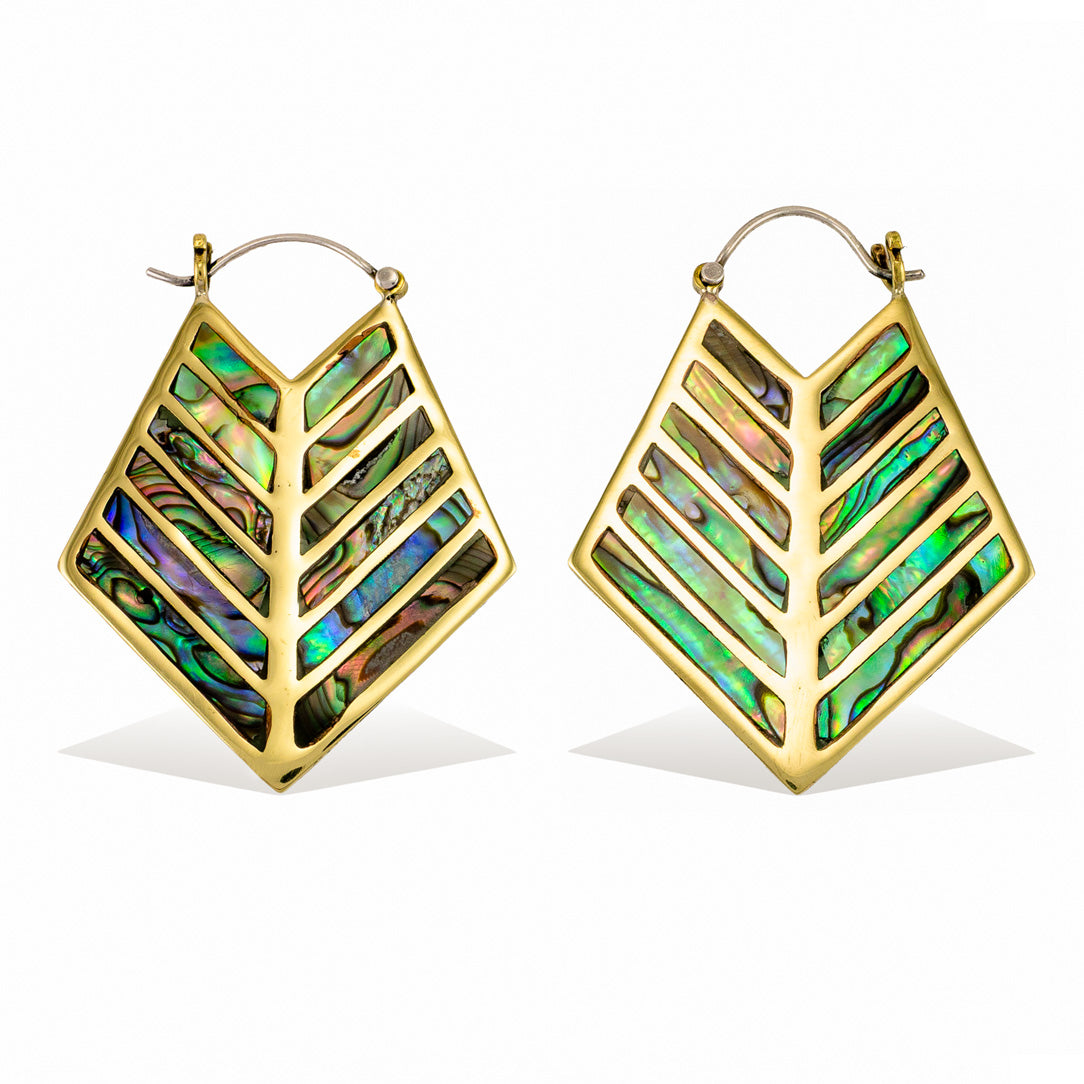 Abalone Shields - Silver Post