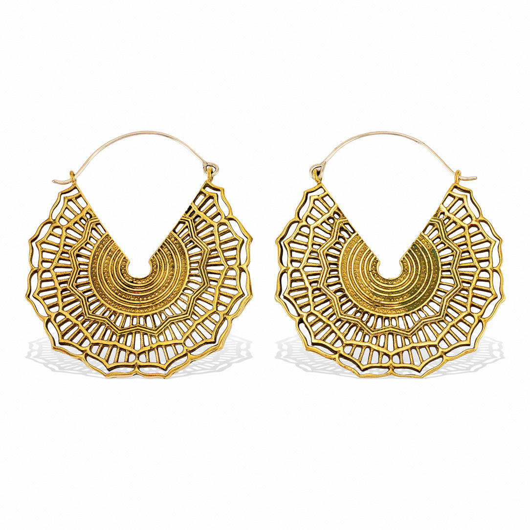 Mandala Hoops - Silver Posts