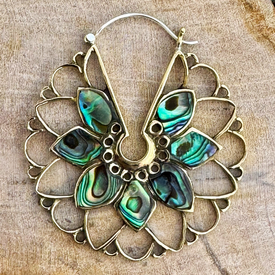 Open Lotus Hoops - Silver Posts