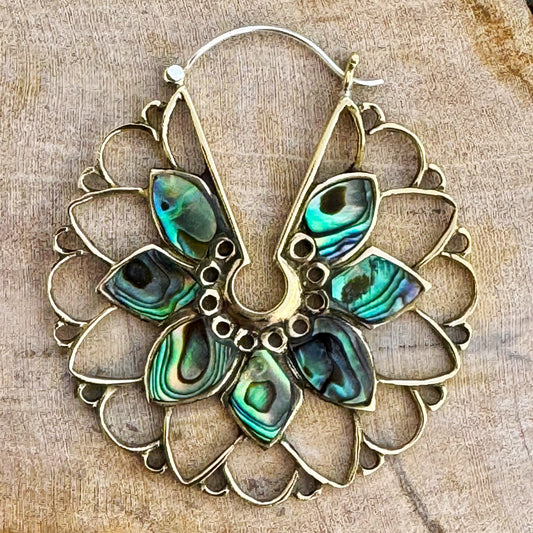 Open Lotus Hoops - Silver Posts