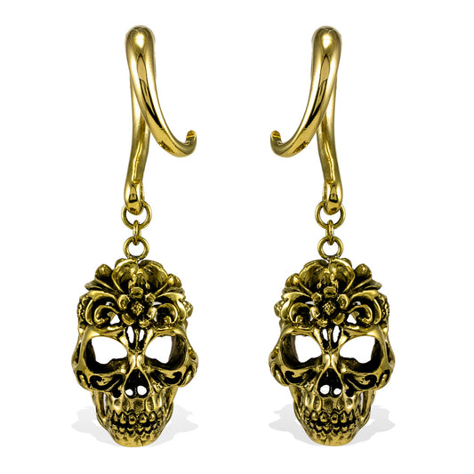 Hanging Skulls - Brass