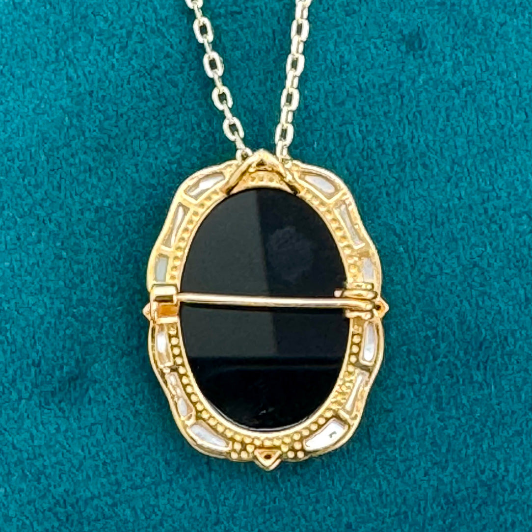 Horse - Agate Cameo & Brooch