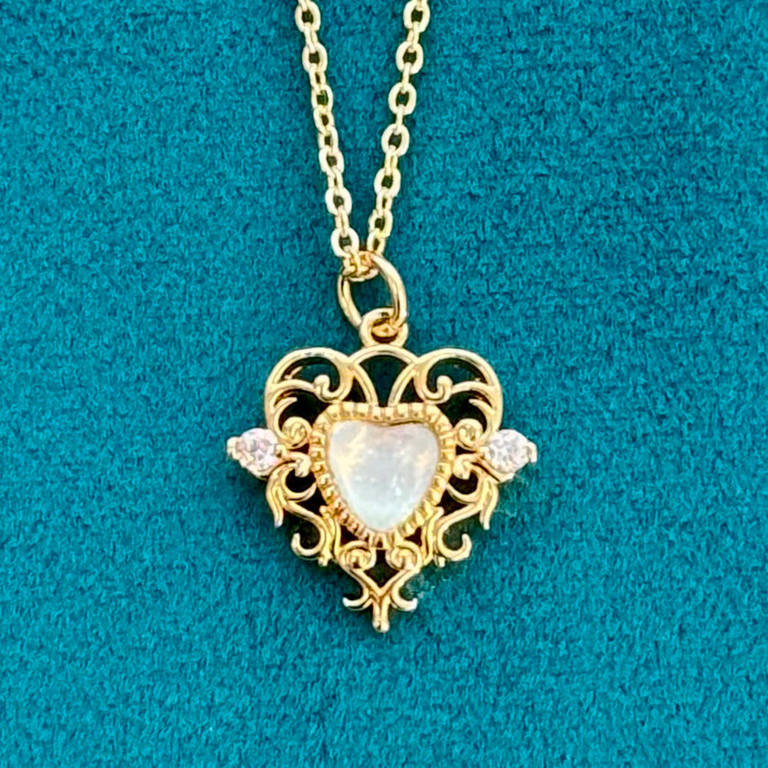 Heart Necklace - Brass