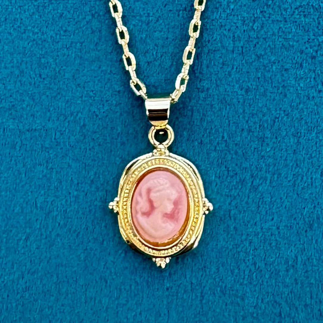 Delphina Mini - Pink Resin Cameo