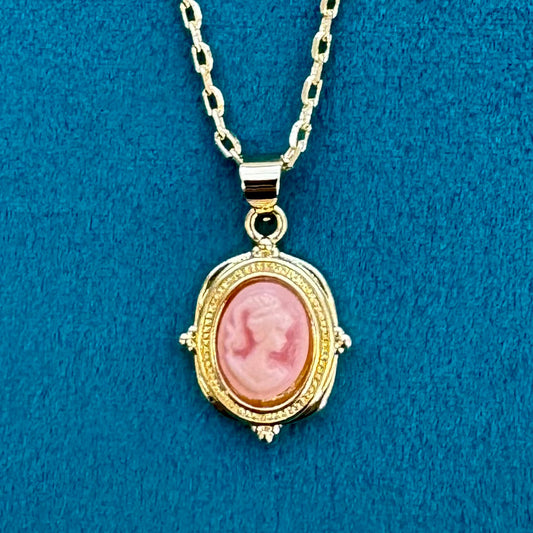 Delphina Mini - Pink Resin Cameo