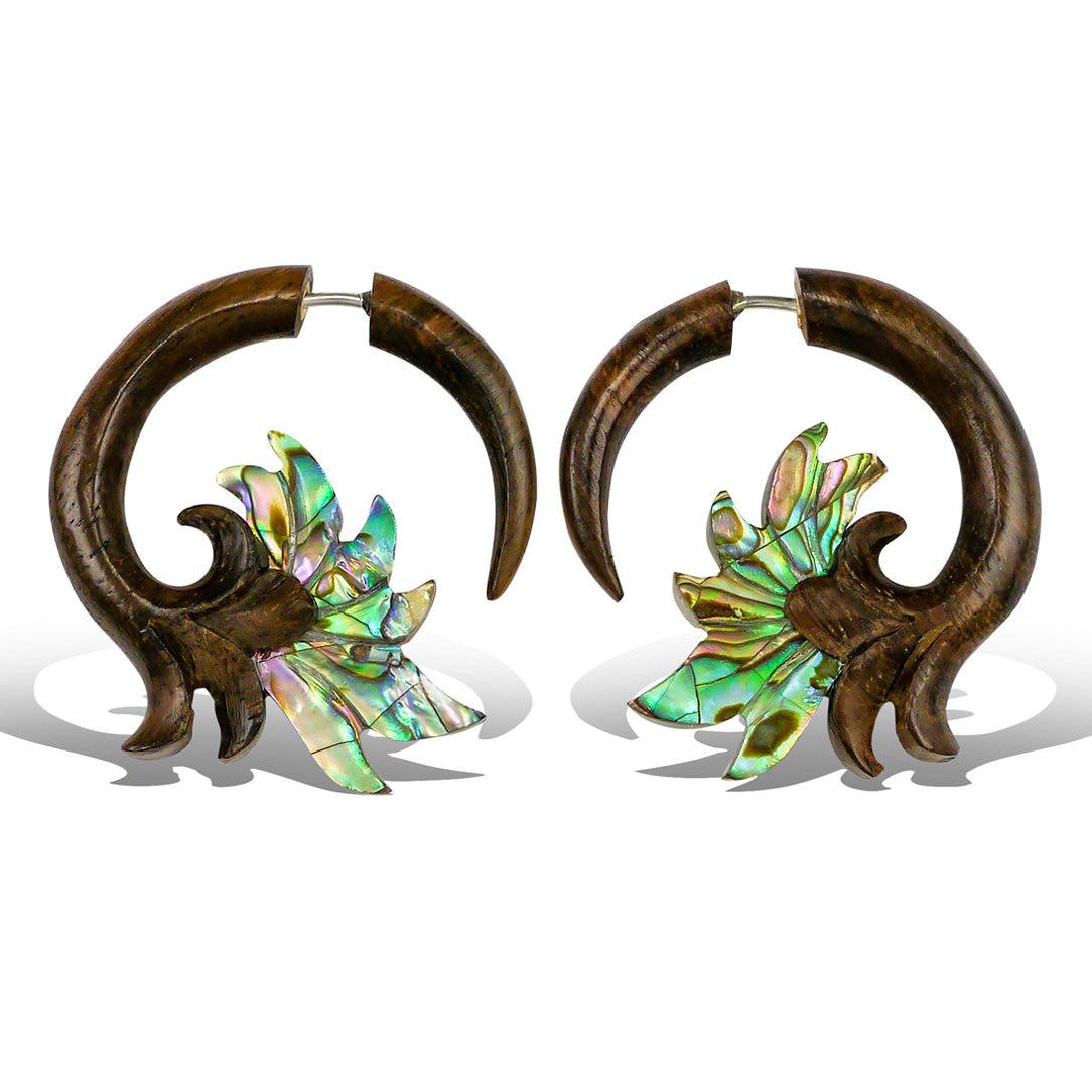 Ambrosia Flowers - Wood with Abalone