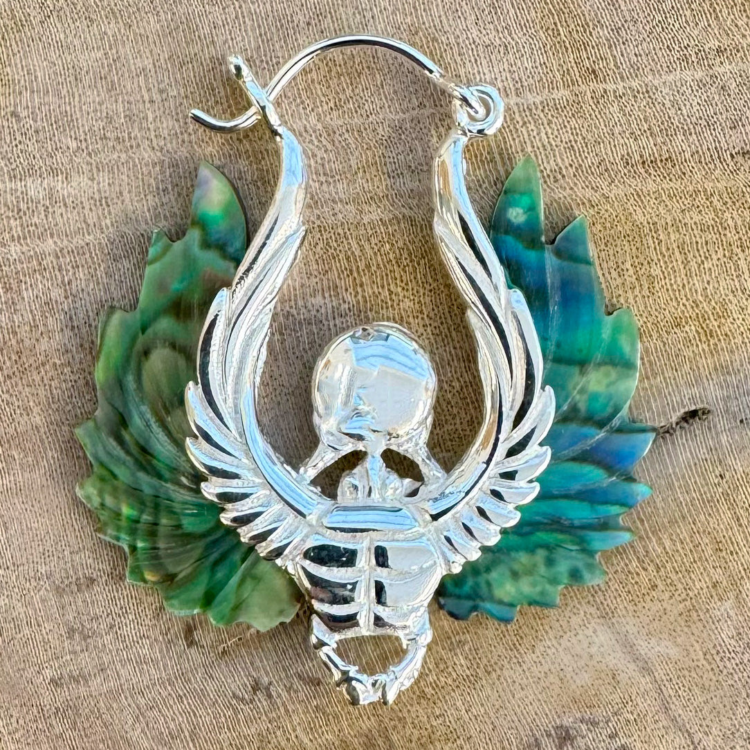 Omari Scarabs - Silver & Abalone