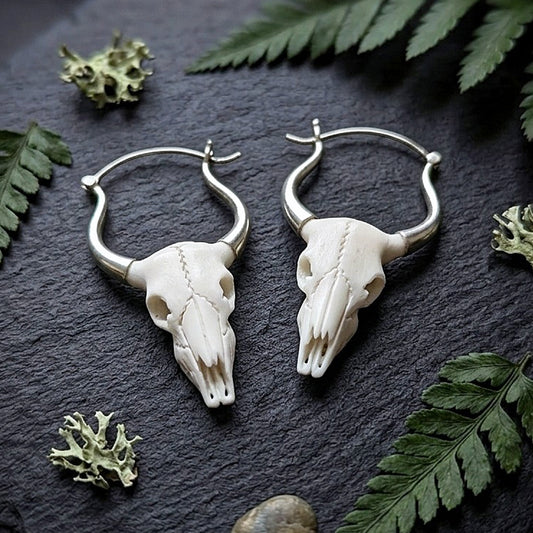 Buffalo Skulls - Bone & Silver