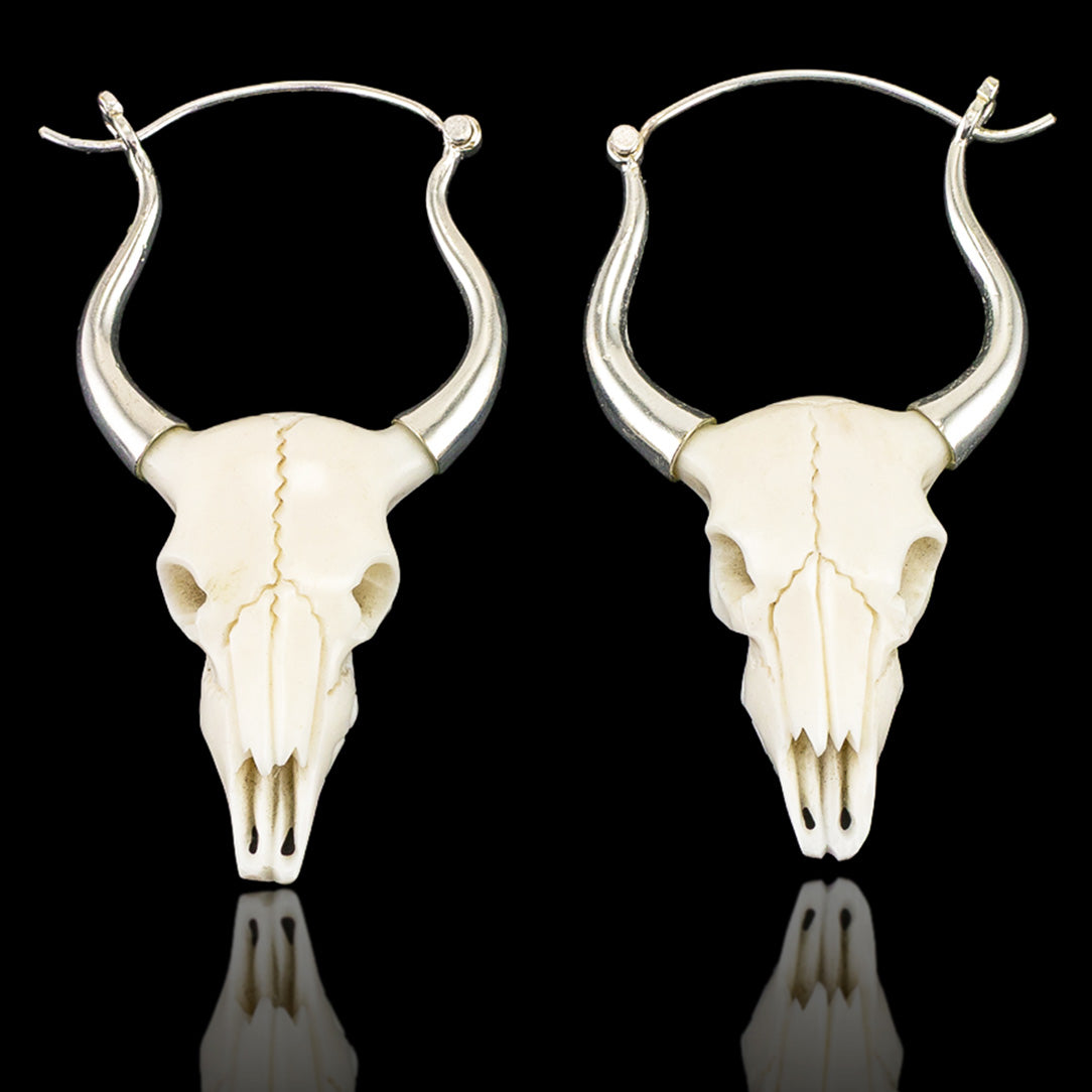 Buffalo Skulls - Bone & Silver