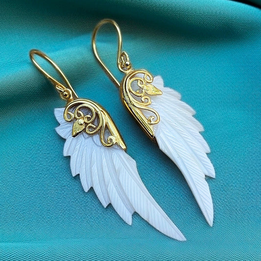 White Revna Wings - Gold