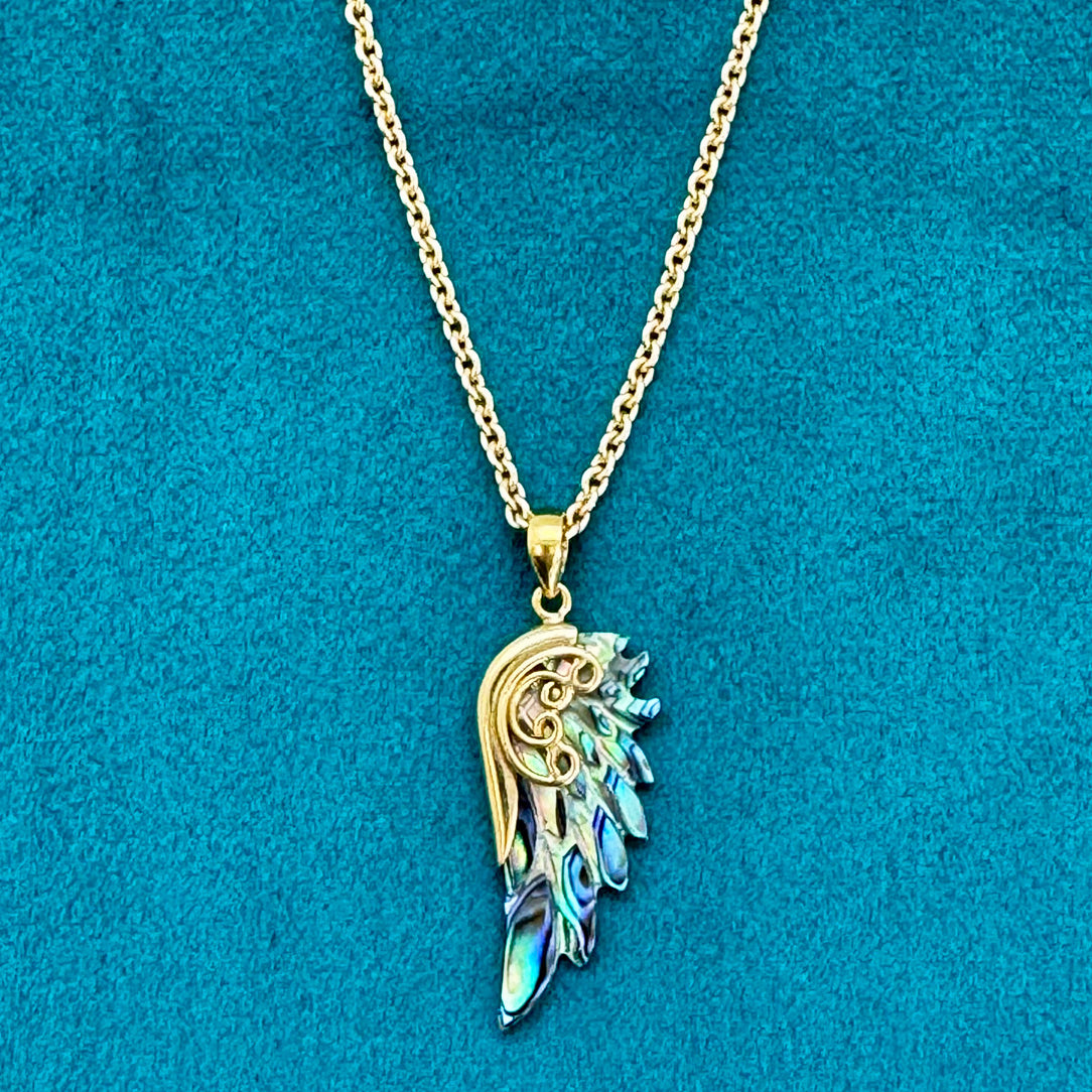 Adelina Wing Pendant - Abalone