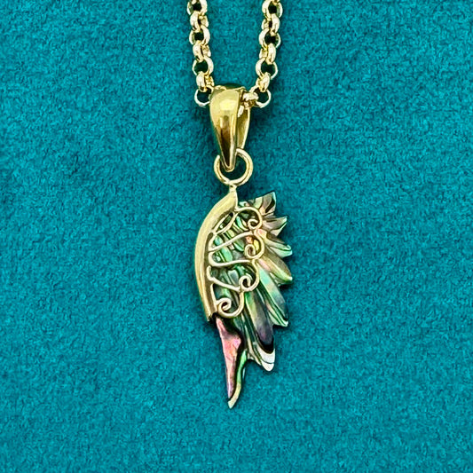 Kyla Wing Pendant - Abalone