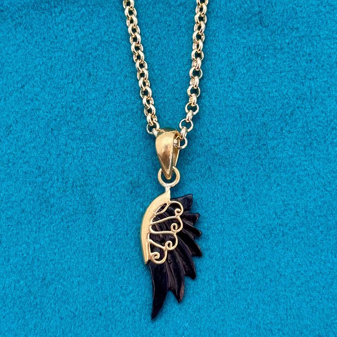 Kyla Wing Pendant - Horn