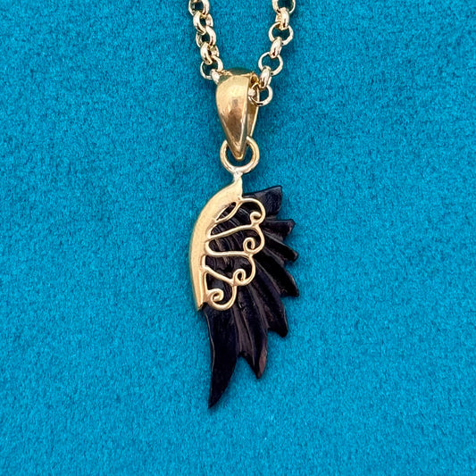 Kyla Wing Pendant - Horn