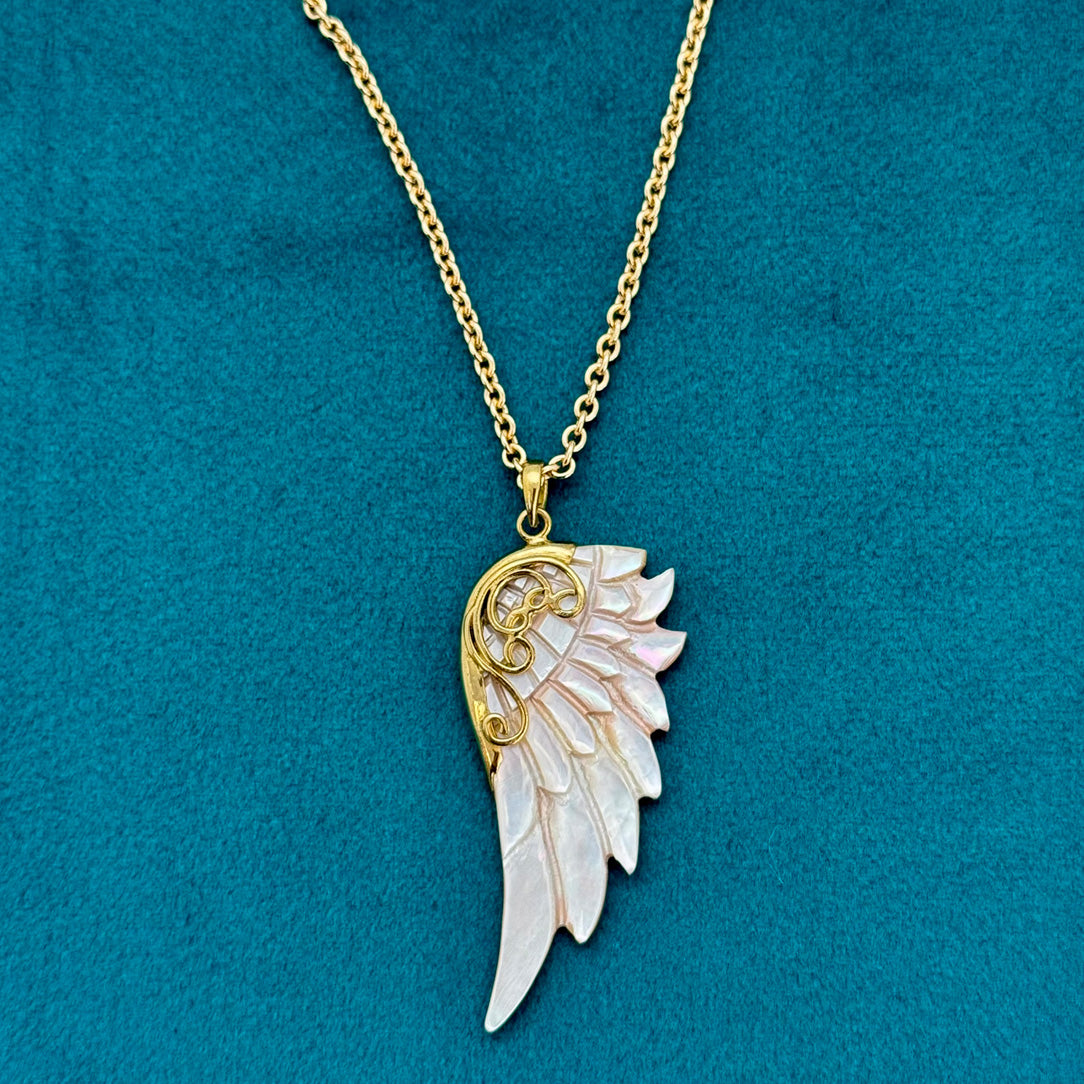 Adelina Wing Pendant - Shell