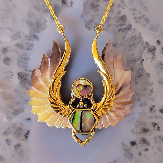 Omari Scarab Pendant - Shell