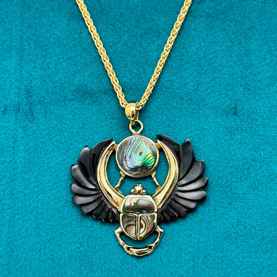 Royal Scarab Pendant - Horn