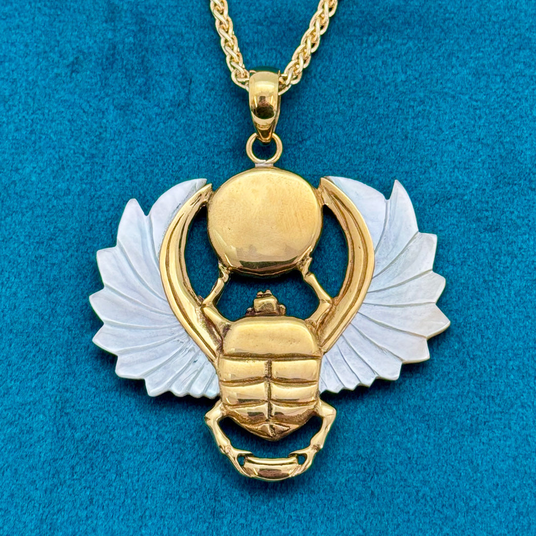 Royal Scarab Pendant - Black Shell