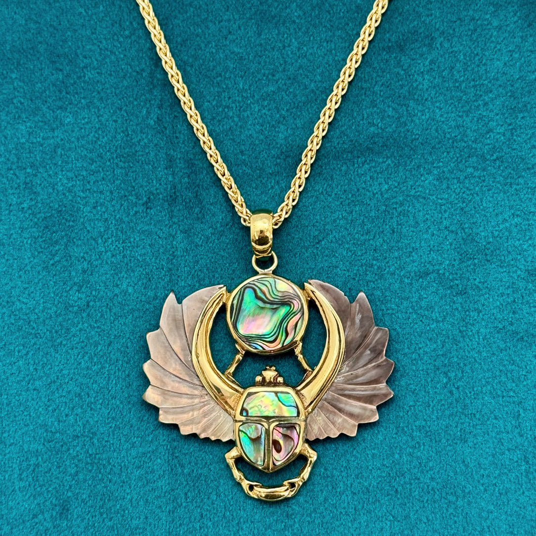 Royal Scarab Pendant - Black Shell