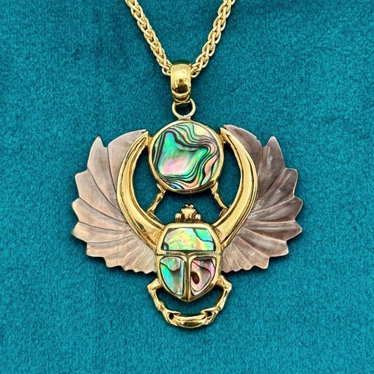 Royal Scarab Pendant - Black Shell
