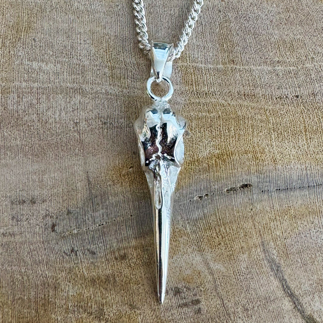 Hummingbird Skull - Silver