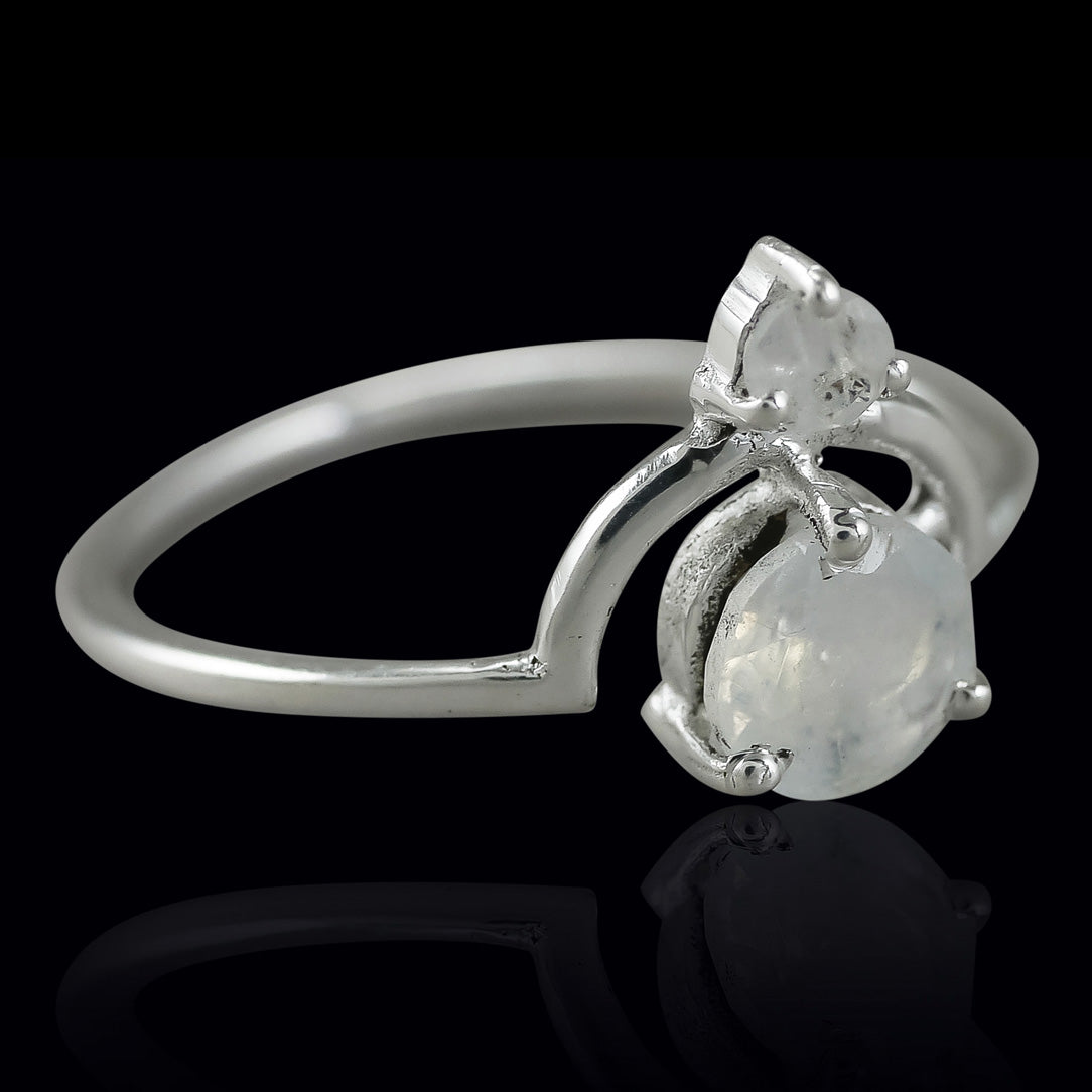 Quartz Bindi Ring - Silver