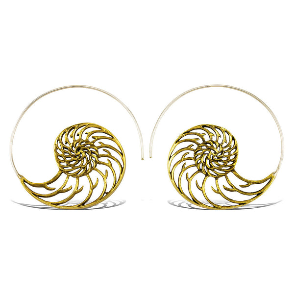 <span>BRES-111<span>: </span></span>Nautilus Spirals NEW - Silver Posts
