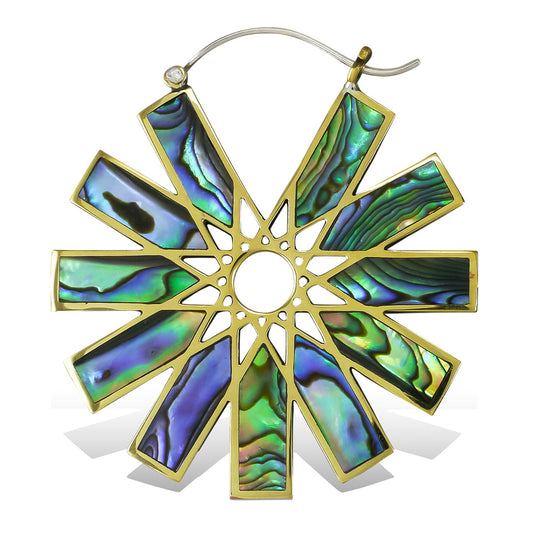 Star Seed Hoops - Silver Post