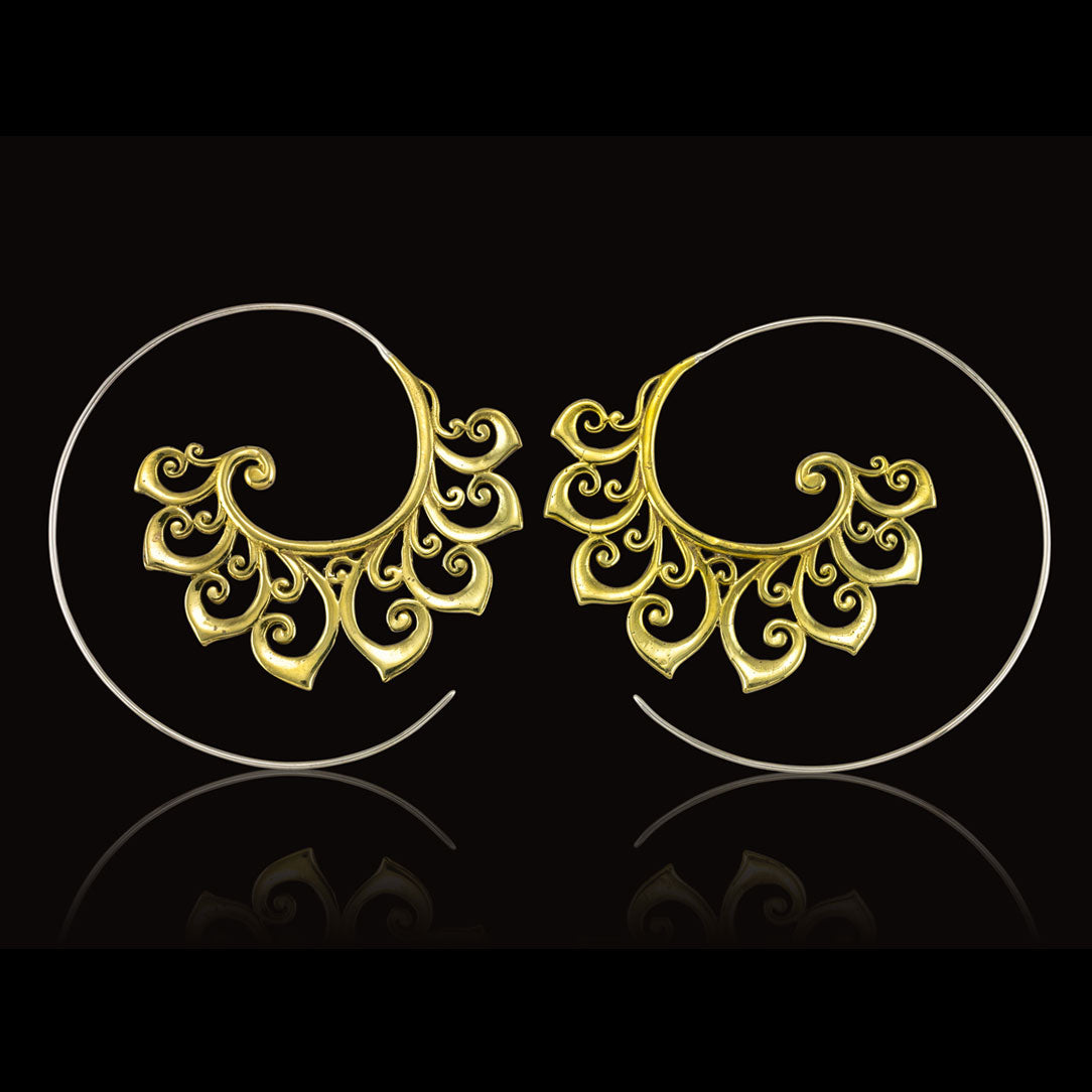 Tribal Fire Spirals - Silver Posts