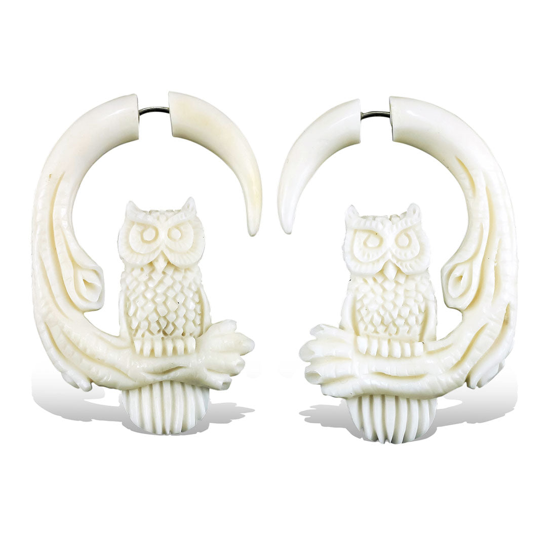 Perched Owl - Bone