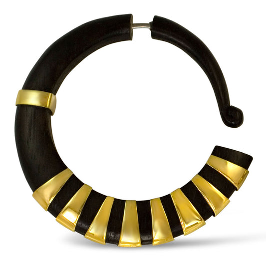 Nefertiti Hoops - Wood