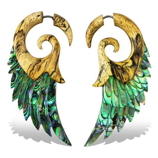 Angel Wings - Wood & Shell