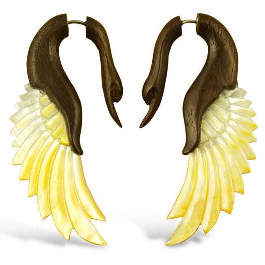 Yafah Swans - Wood with Shell