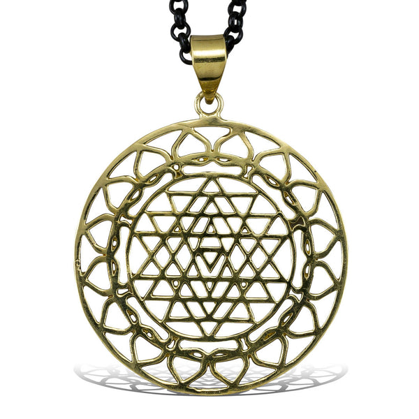 <span>PBR-013<span>: </span></span>Sri Yantra Life - Brass Pendant