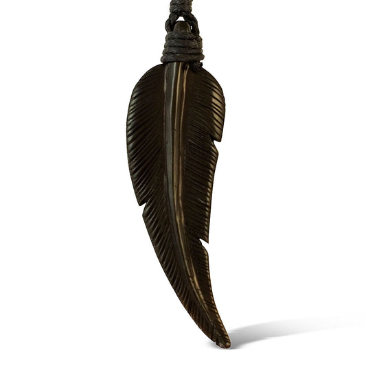 Feather Pendant - Horn