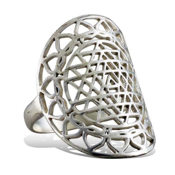 <span>RAS-009<span>: </span></span>Sacred Mandala Ring - Silver