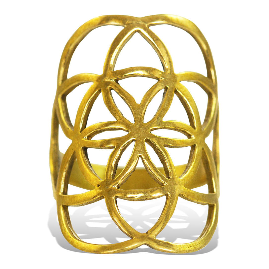 Seed of Life Ring - Brass