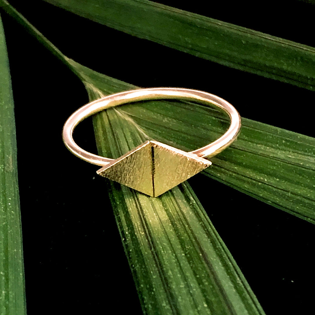 Adjustable Triangle Ring - Brass